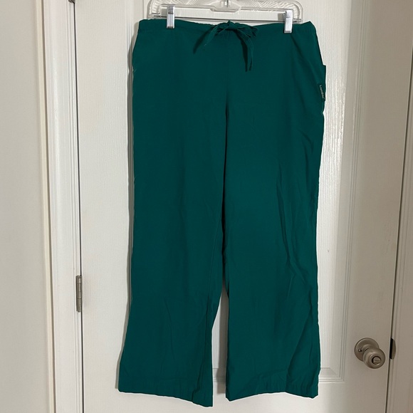 5/$25 Landau Scrub Pants Green PSM Petite Stretch Waist Drawstring medical small - Picture 4 of 10